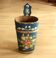 Handmade handpainted wooden umbrella stand - vintage