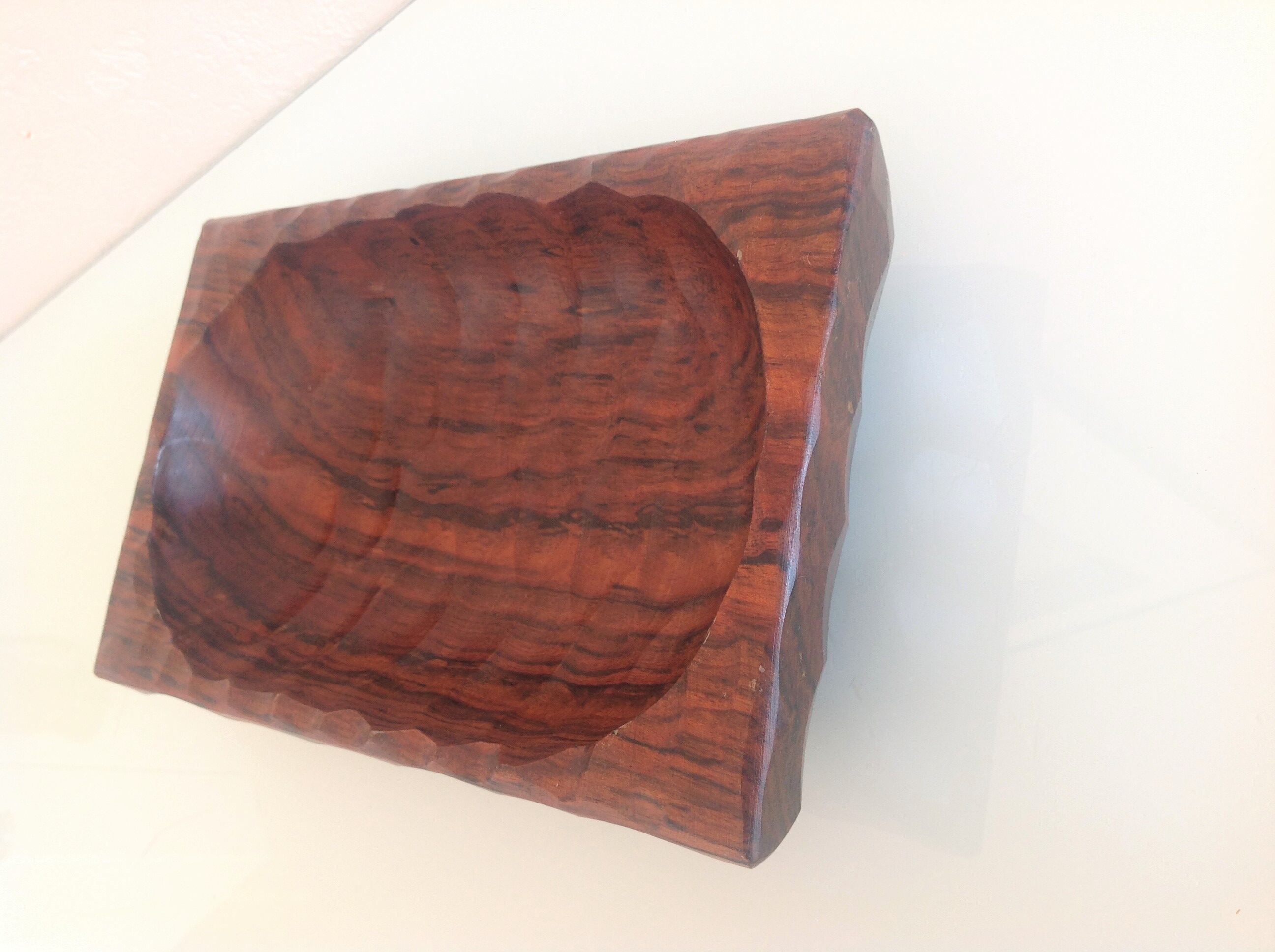 Empty pocket structured wooden Scandinavian style / vintage 60s-70s