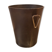 Leather basket by Carl Aubock, 1950s Werkstätte Carl Auböck