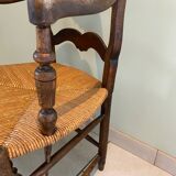 Straw country armchair