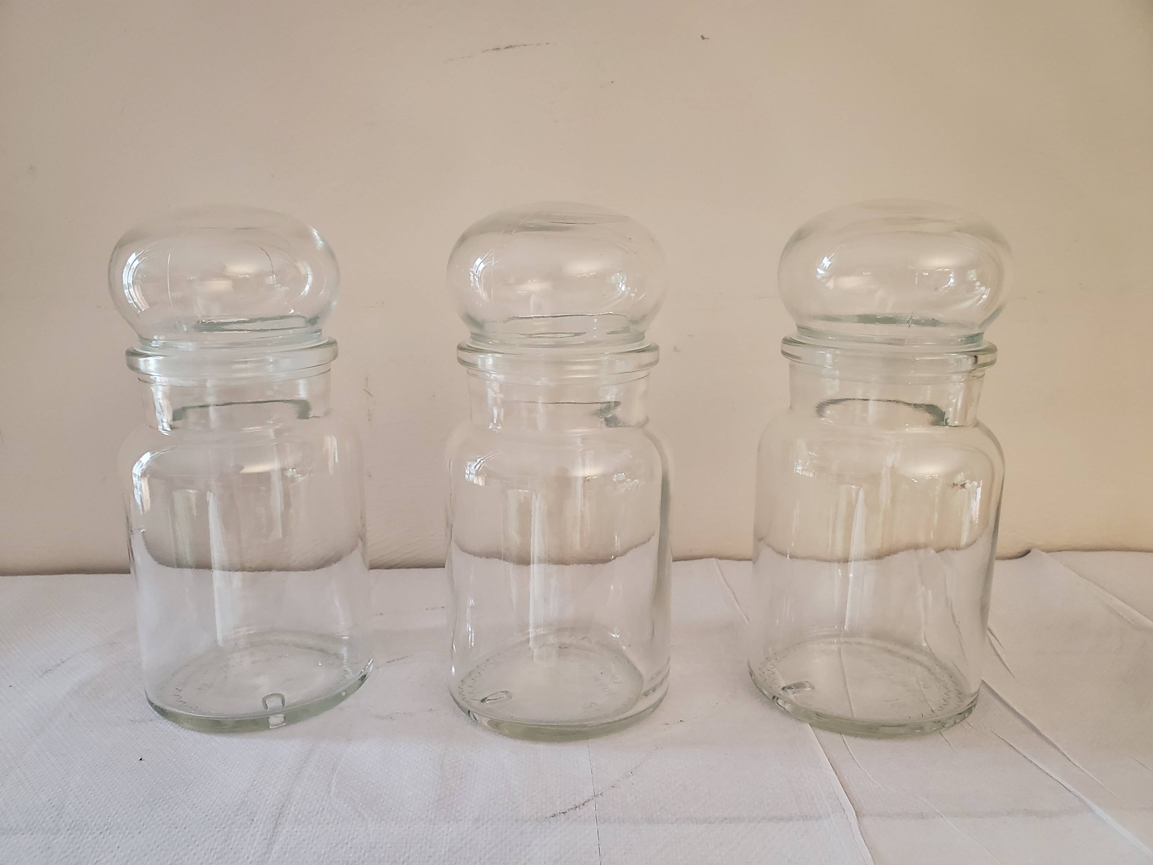3 glass jars Belgium