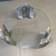 Vintage Italian marble and glass coffee table, 1970s