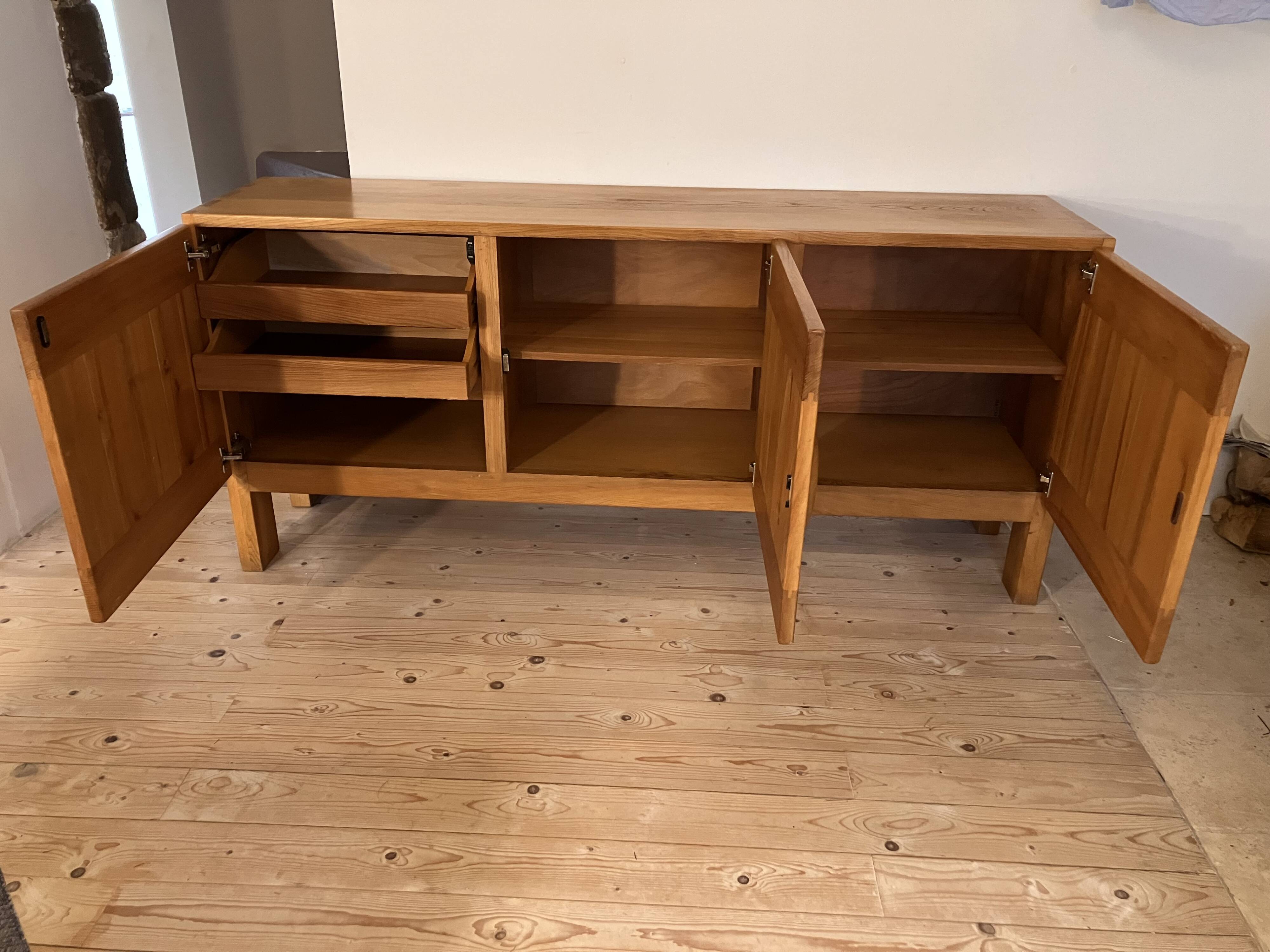 Enfilade des années 1970 en plaquage de palissandre pieds en chrome