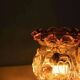 Vintage table lamp in Swedish coloured glass, glass table lamp.