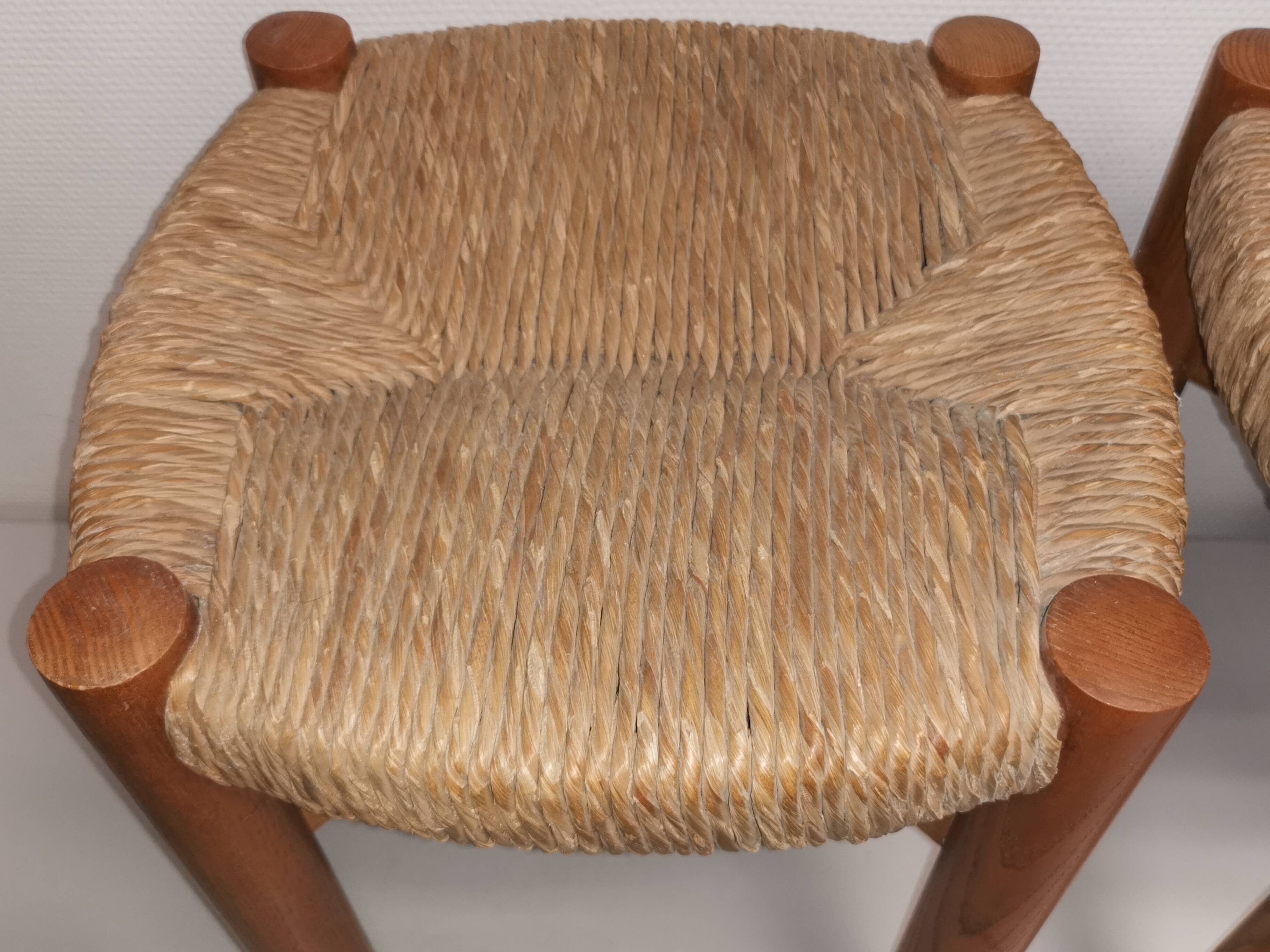 Pair of vintage stools called Méribel by Charlotte PERRIAND