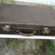 Leather case in brown interior fabric