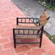 Modernist armchair in wood and braided rope, vintage 1950