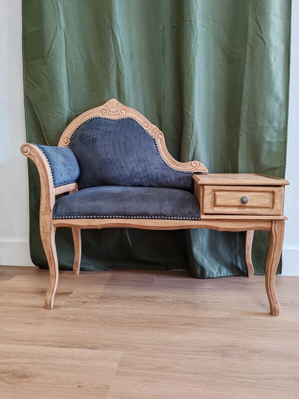 Fauteuil banquette téléphone ancien