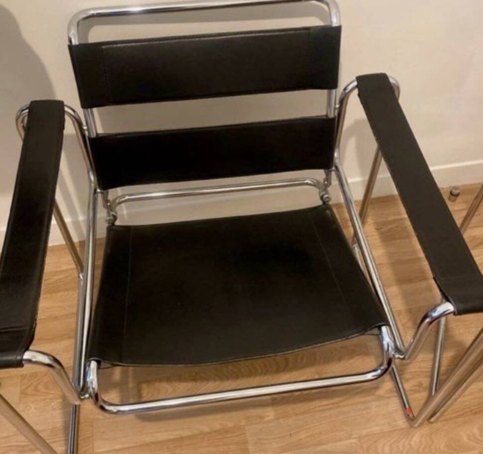 Fauteuil type Wassily de Marcel Breuer