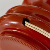 Ceramic rust bedside table lamp 1970 1980