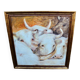 Painting Oil on panel "Charolais cattle"