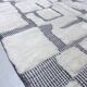 Moroccan Berber Beni Ouarain rug, ecru and black, 2.90x1.97m