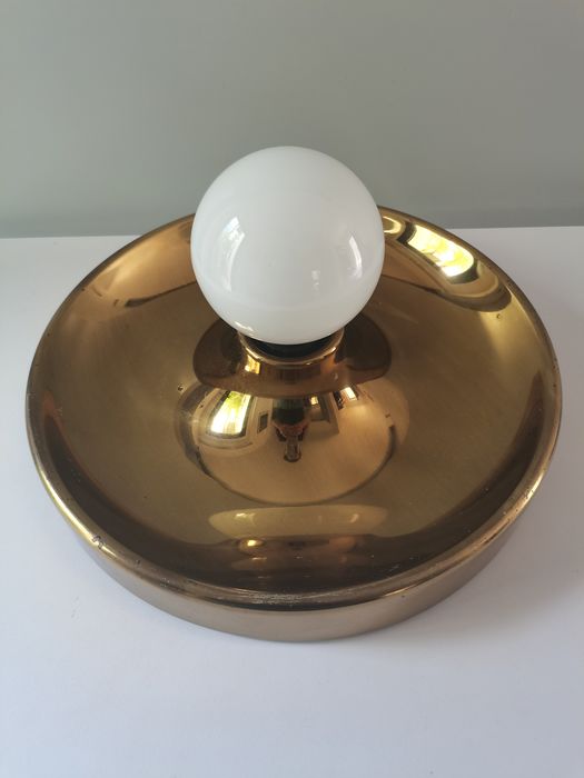 Italian brass wall lamp, diam. 39 cm