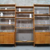 Scandinavian oak modular wall unit, 1960s