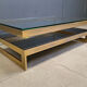 Vintage two tier Belgochrom 23kt coffee table, 1970s