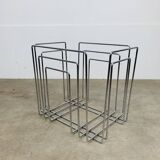 Porte revue en métal chromé par Willi Glaeser pour TMP années 80