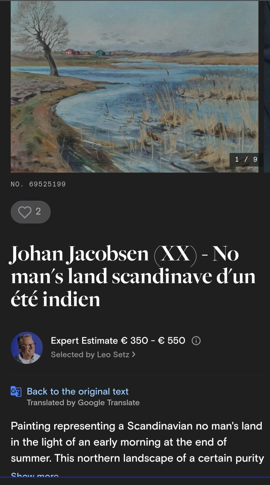 Scandinavian impressionist painting, signed 1922