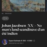 Tableau impressionniste scandinave, signé de 1922