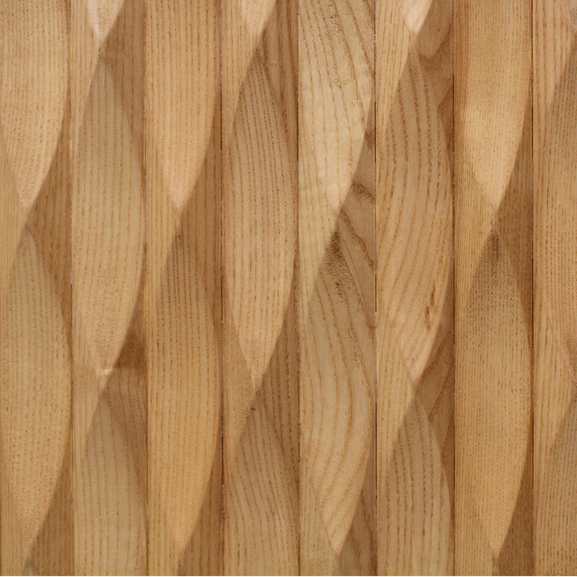 Brutalist Style Hand-carved Solid Oak Wood and Glass Mirror Italian Bar Cabinet