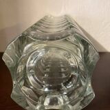 Vintage luminarc glass pave vase from the 70s with tall flowers
