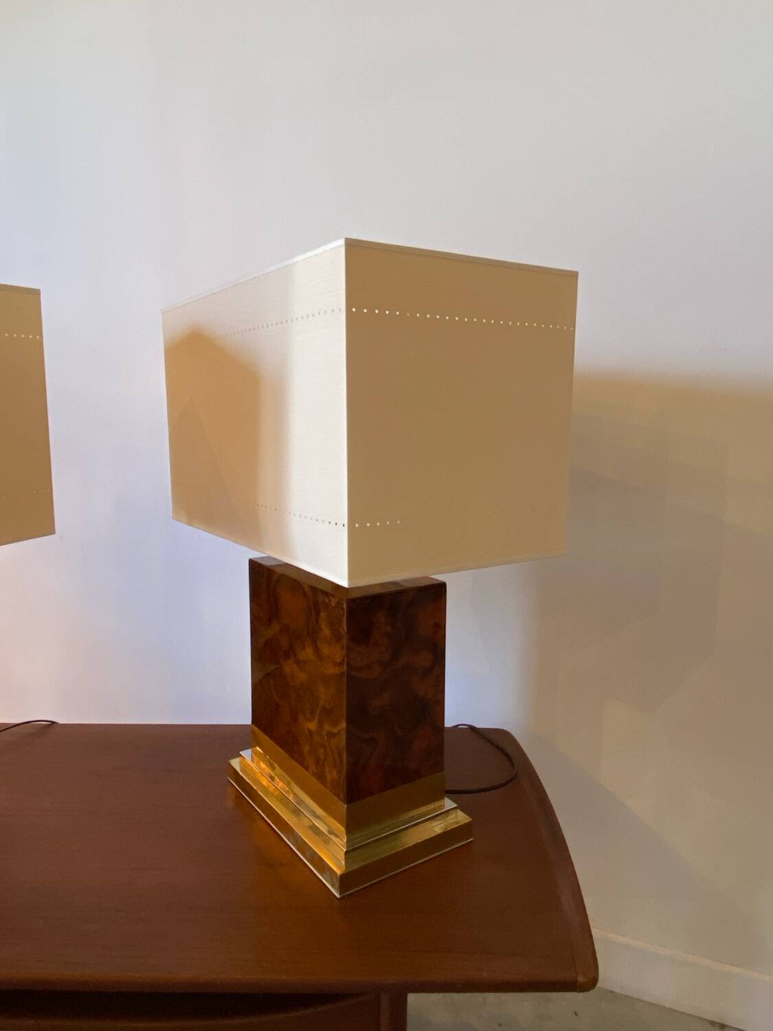 Pair of Jean-Claude Mahey lamps, 1975