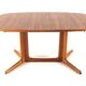 Large oval extendable dining table Gudme Danish design in teak - restored