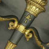 Pair of Empire style torch wall lights from PETITOT