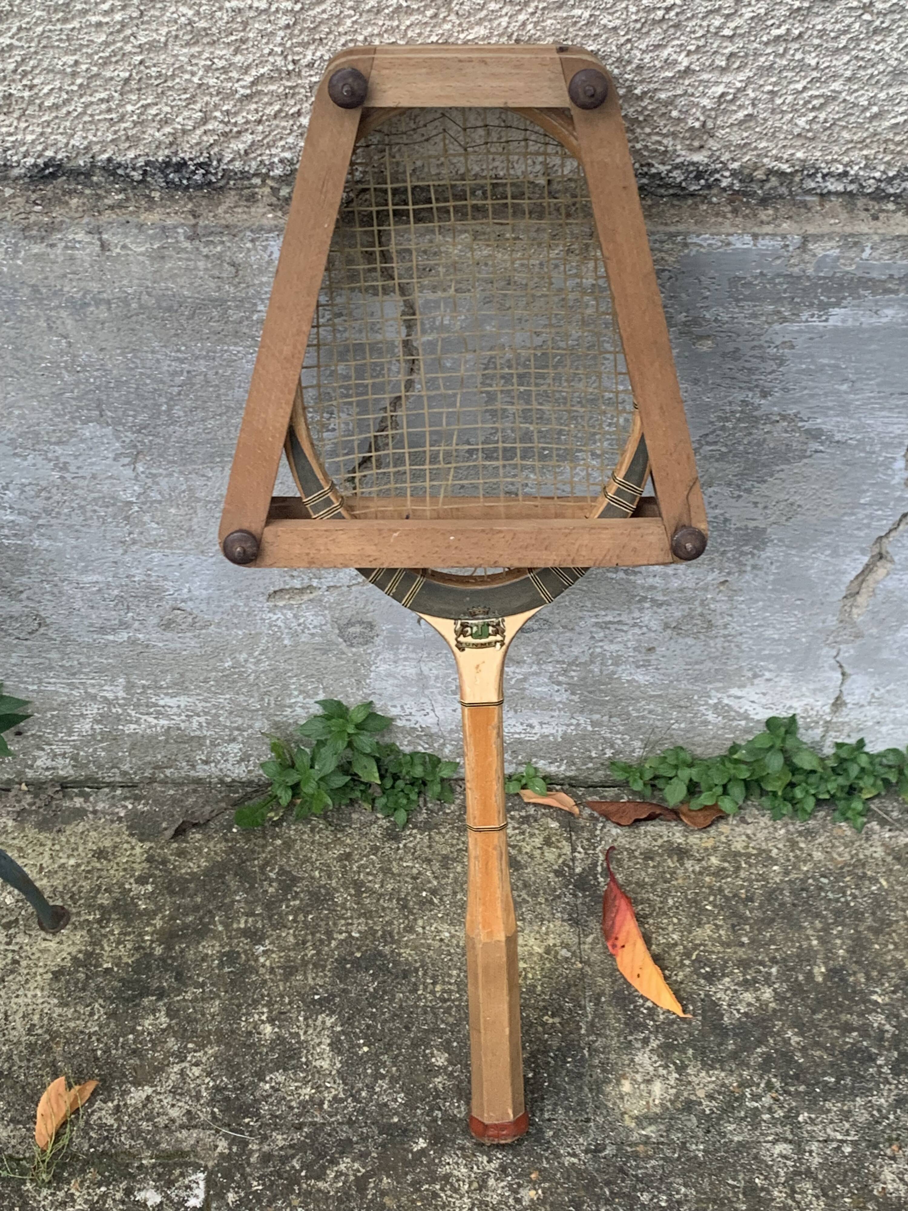 Tunmer special wooden tennis racket, vintage and collector wooden frame screen protector