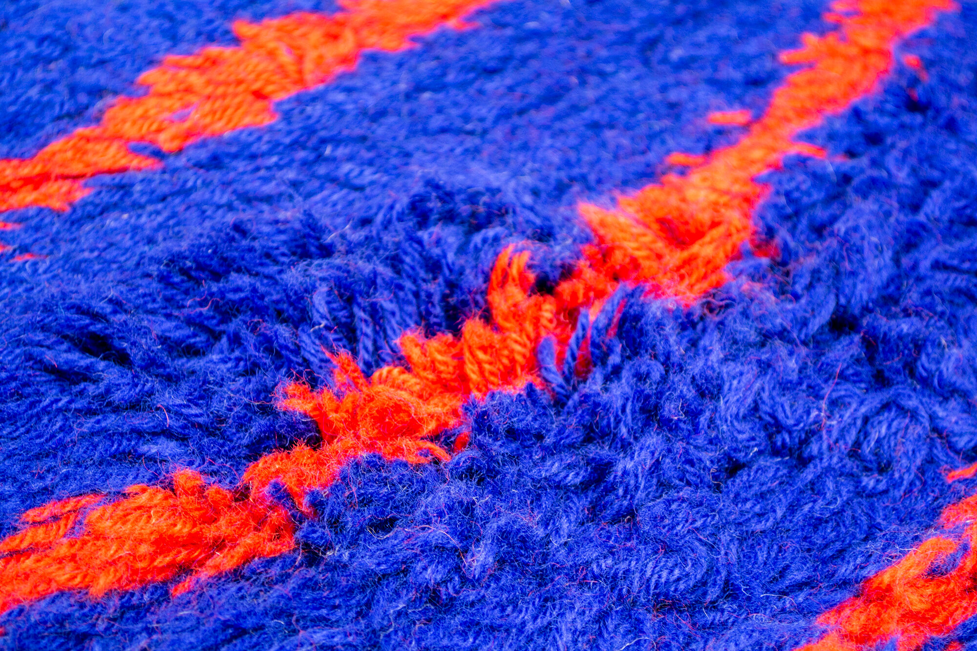 Tapis de laine psychédélique, Italie, années 1970