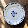 Round antique plate signed Badonviller collection "Madelon" hand-painted.