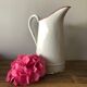Old pitcher in enamelled sheet metal