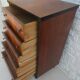 Commode semainier Vintage de style unique  5 tiroirs  années 50-70 aspect t