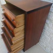 Vintage chest of drawers in a unique style with 5 drawers from the 50s and 70s, t
