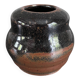 Two-tone stoneware vase signed