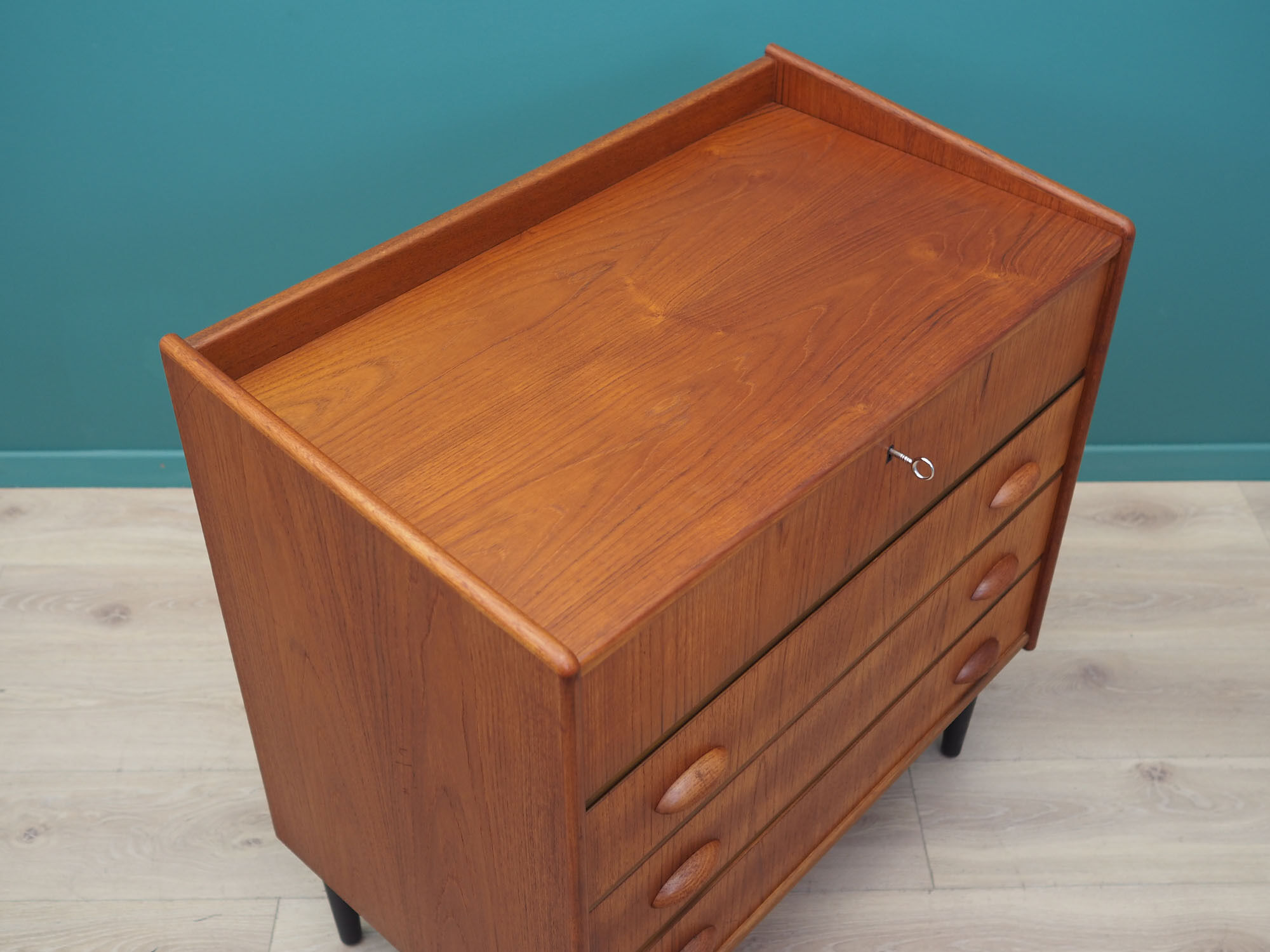Coiffeuse en teck, design scandinave, années 1960, fabriquée par SW Finland