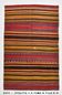 6x9 Green Orange Striped Turkish Vintage Kilim Rug 174x272Cm SK 2311