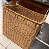 Large old wicker basket - for wood / logs