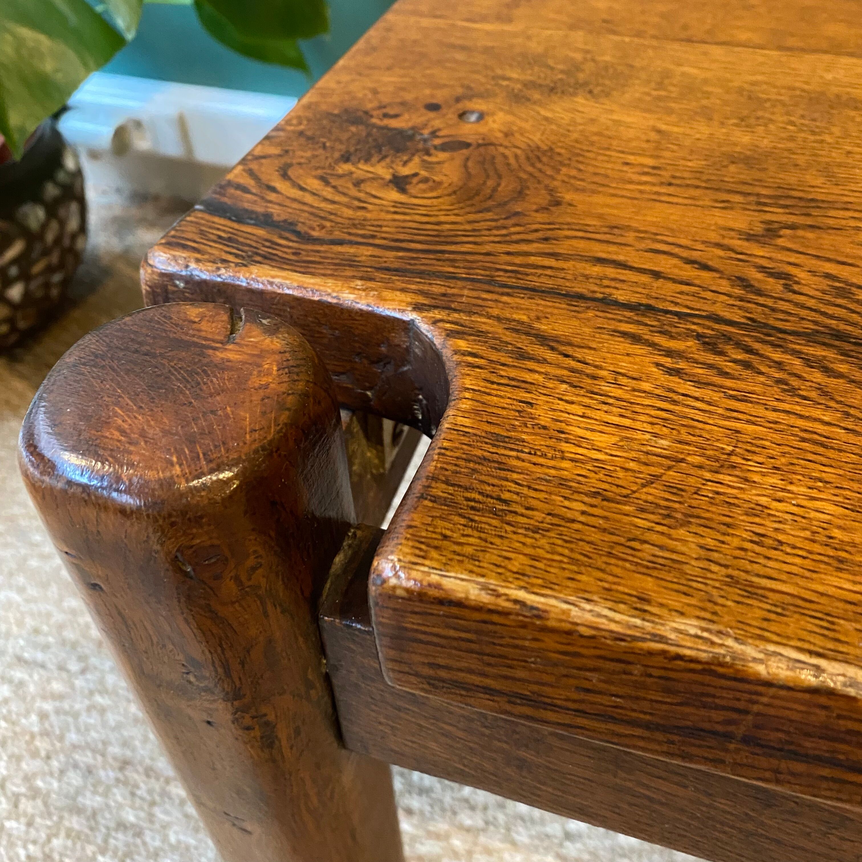 Brutalist oak coffee table