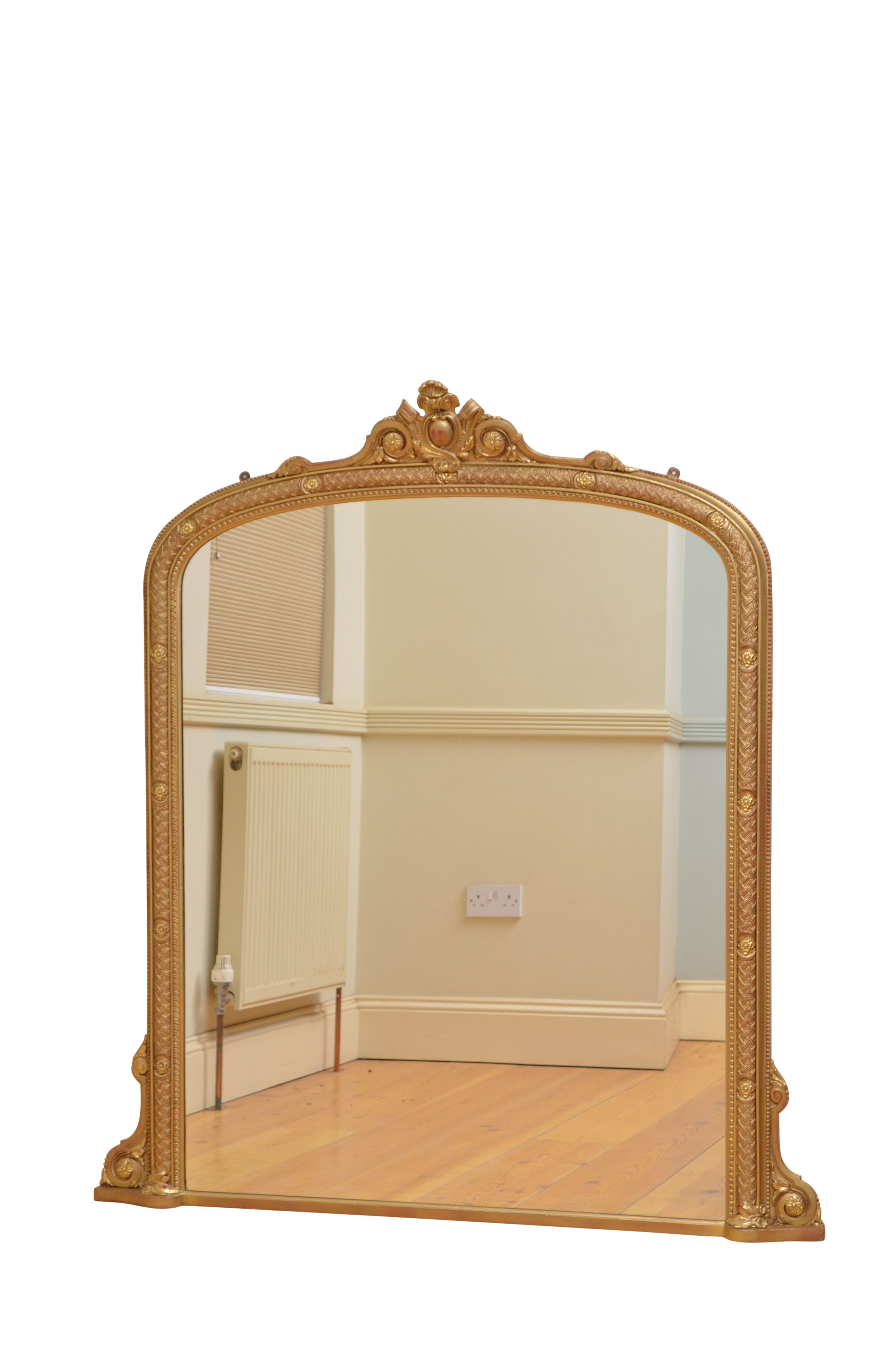 Fine victorian overmantel mirror