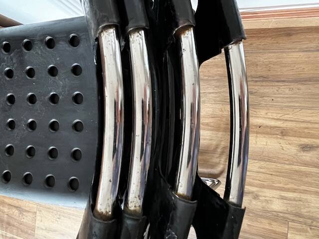 Set of 4 Black Omstak Chairs by Rodney Kinsman for Bieffeplast