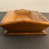 Wooden pencil holder with brass inserts, NINETEENTH