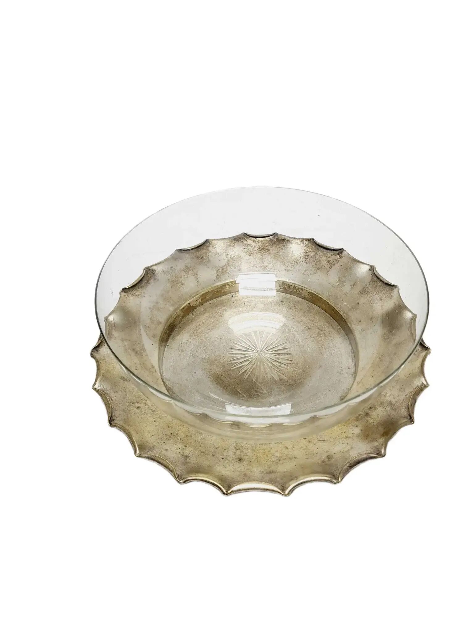AVX Norblin Art Deco Tray with Glass Insertion