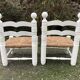 Duo de chaises vintage paillées par Charles Dudouyt.