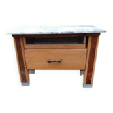 Wood and marble kitchen chopping board