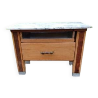 Wood and marble kitchen chopping board