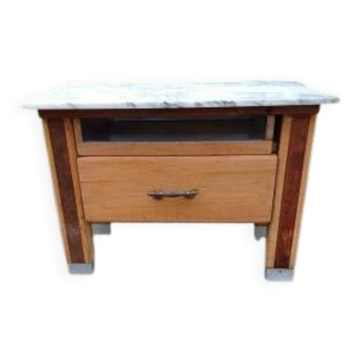 Wood and marble kitchen chopping board