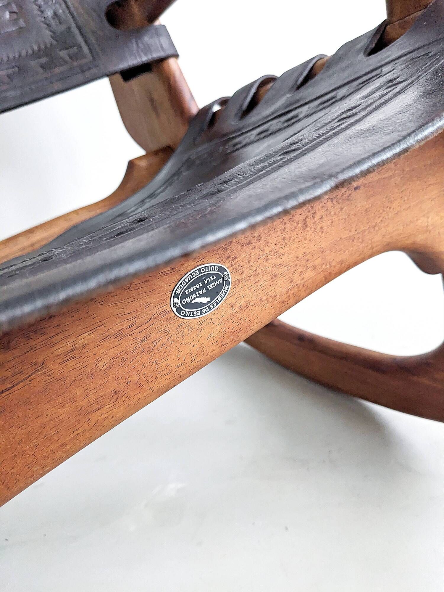 Sculptural Rocking Chair by Angel Pazmiño for Muebles de Estilo 1960's