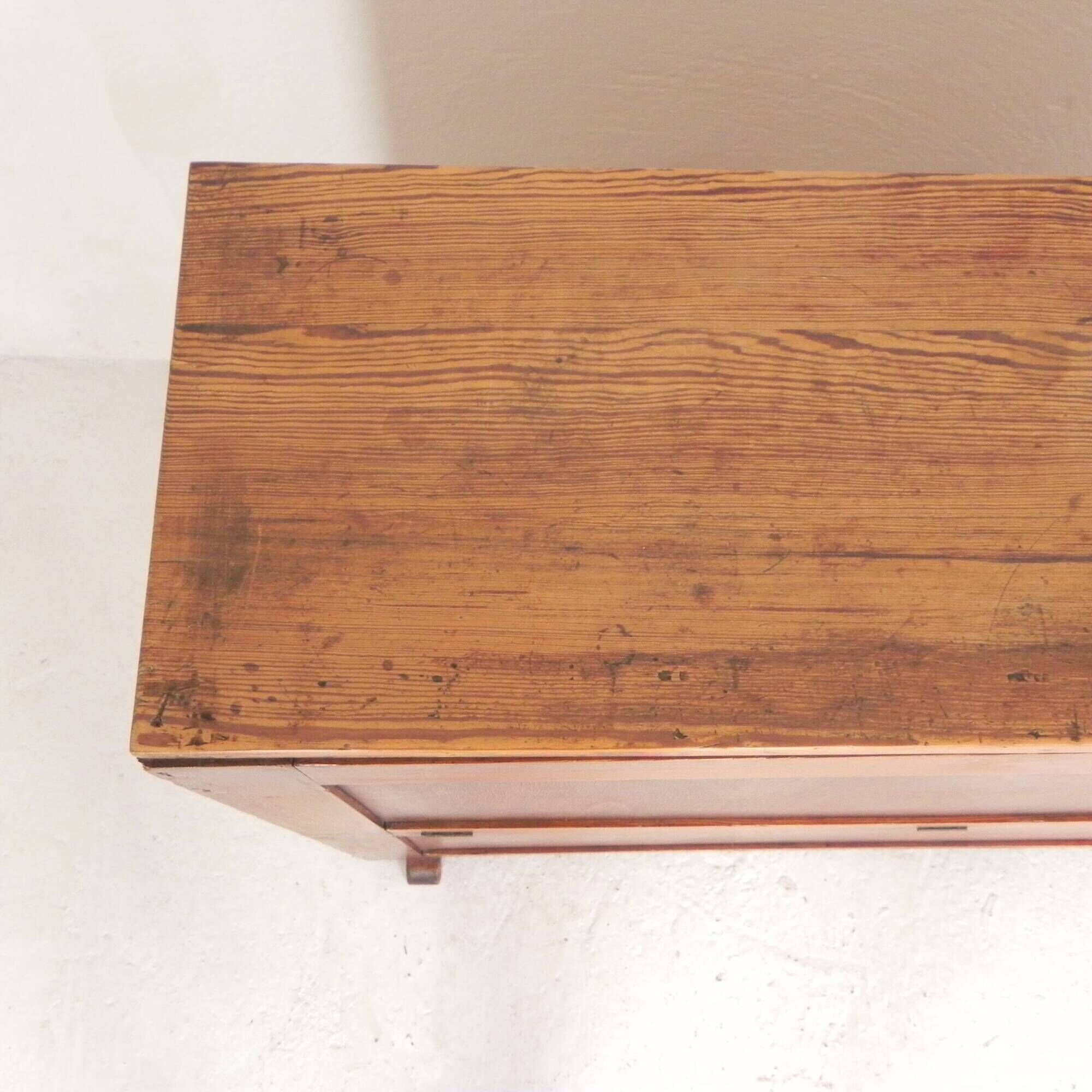 Pine school chart cabinet, architect's cabinet, map cabinet, 1930s