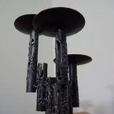 Brutalist Iron Candleholder, 1960s