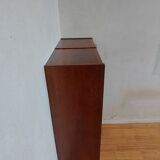 Double frame cabinet with solid oak curtains 50s